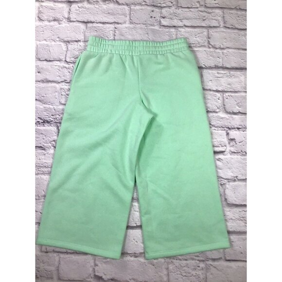 NEW ThereAbouts Girls Size Small 7/8 Wide Leg Green Sweat Pants - Picture 4 of 4